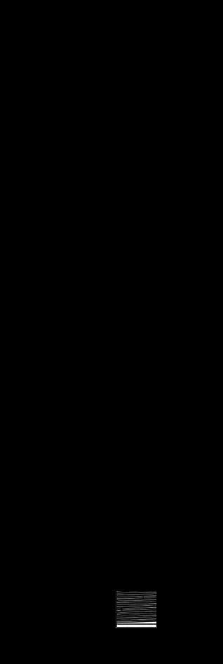 Side view drawing of BeamTracker: 1.65 in (42 mm) deep, antenna 2.54 in (64.4 mm), two holes 1.97 in (50 mm) apart and a 1/4"-20 thread