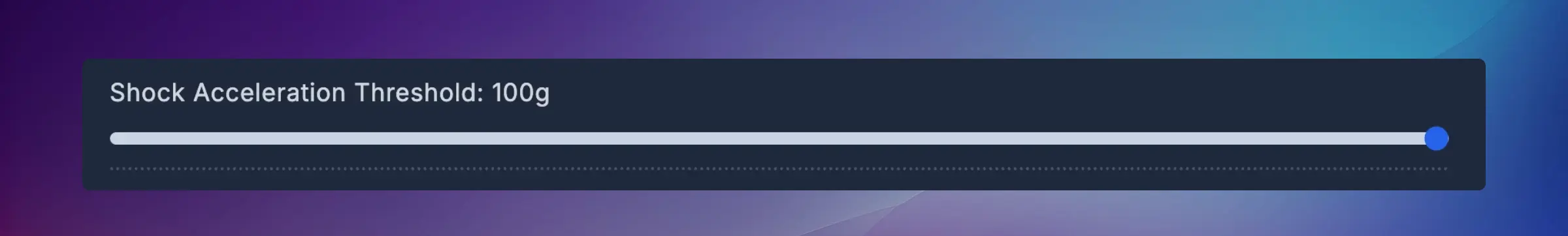 Shock Threshold Settings